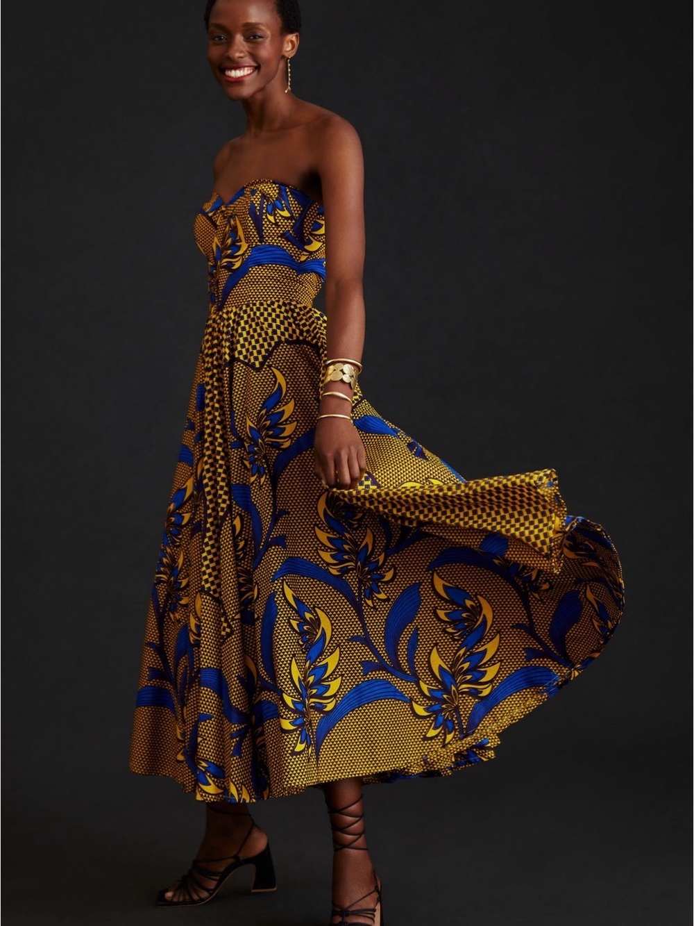 Anthropologie SIKA Strapless Maxi Dress Size 4